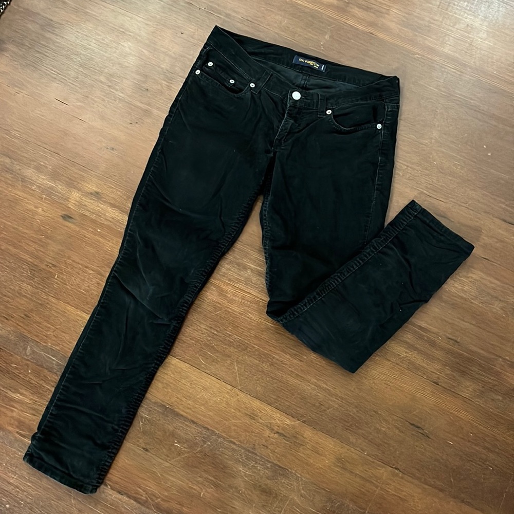 Levi's 524 Black Corduroy Skinny Jeans low rise